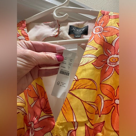 BNWT !! J. Crew Collection puff-sleeve cupro-blend maxi dress : sunset floral - Picture 9 of 9
